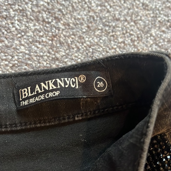 Blank NYC Black cropped jeans with side embellishment - Picture 5 of 8